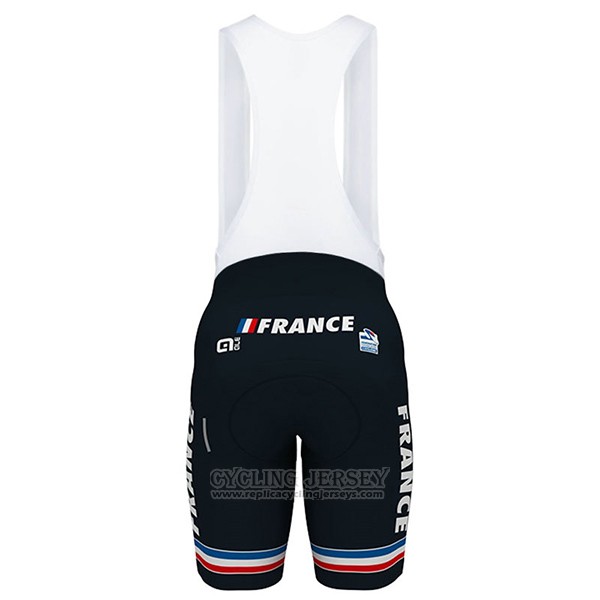 2017 Cycling Jersey France Black Short Sleeve and Bib Short